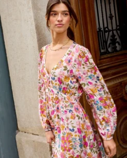 Polin et moi VESTIDOS Y MONOS>Vestido Floral Rachel Rosa