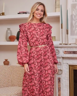 Polin et moi VESTIDOS Y MONOS>Vestido Flores Aide cereza