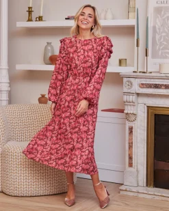 Polin et moi VESTIDOS Y MONOS>Vestido Flores Aide cereza