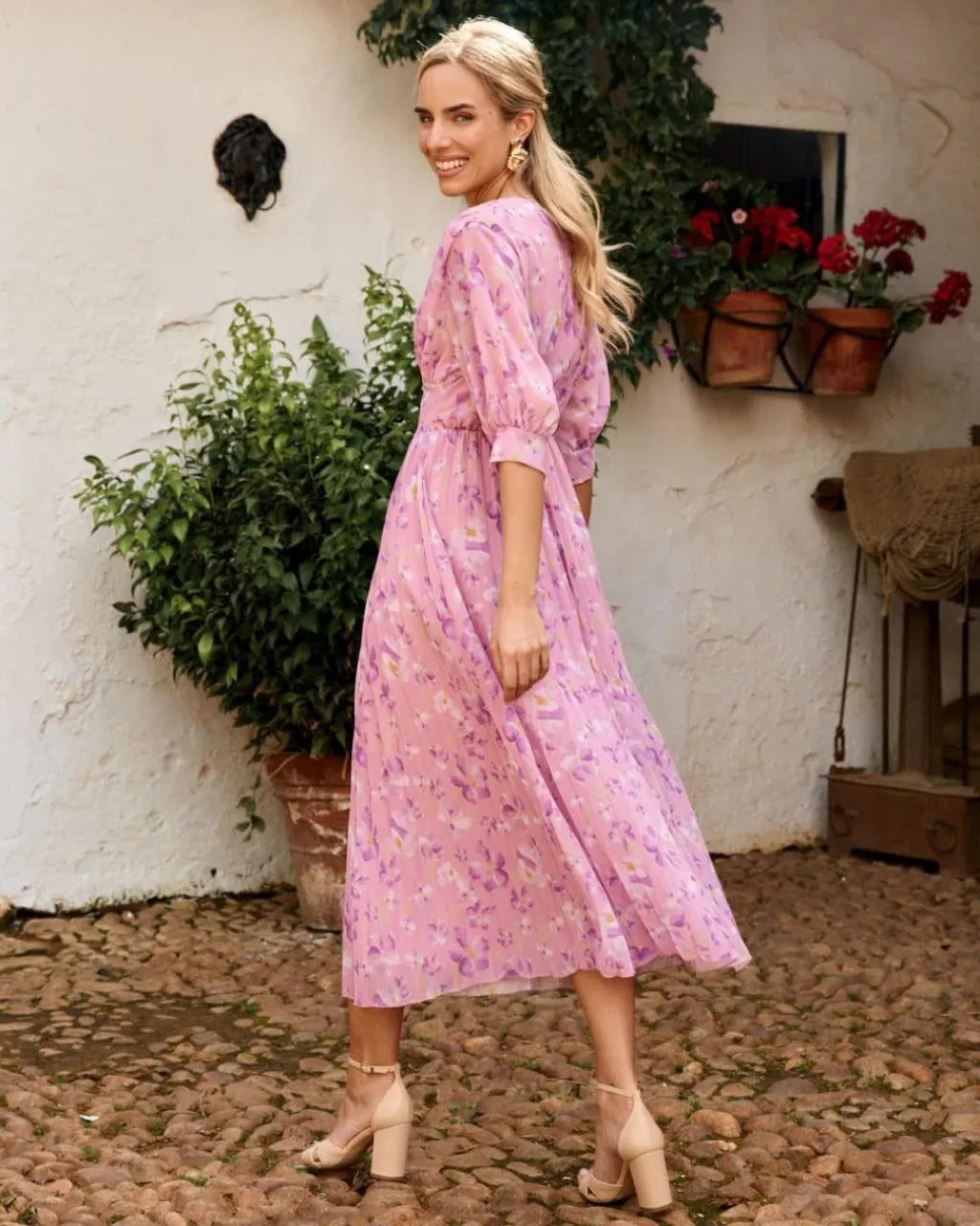 Polin et moi VESTIDOS INVITADA>Vestido Flores Alba Lila