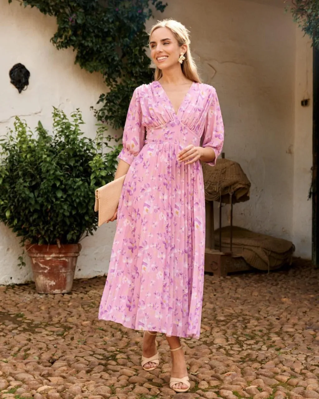 Polin et moi VESTIDOS INVITADA>Vestido Flores Alba Lila