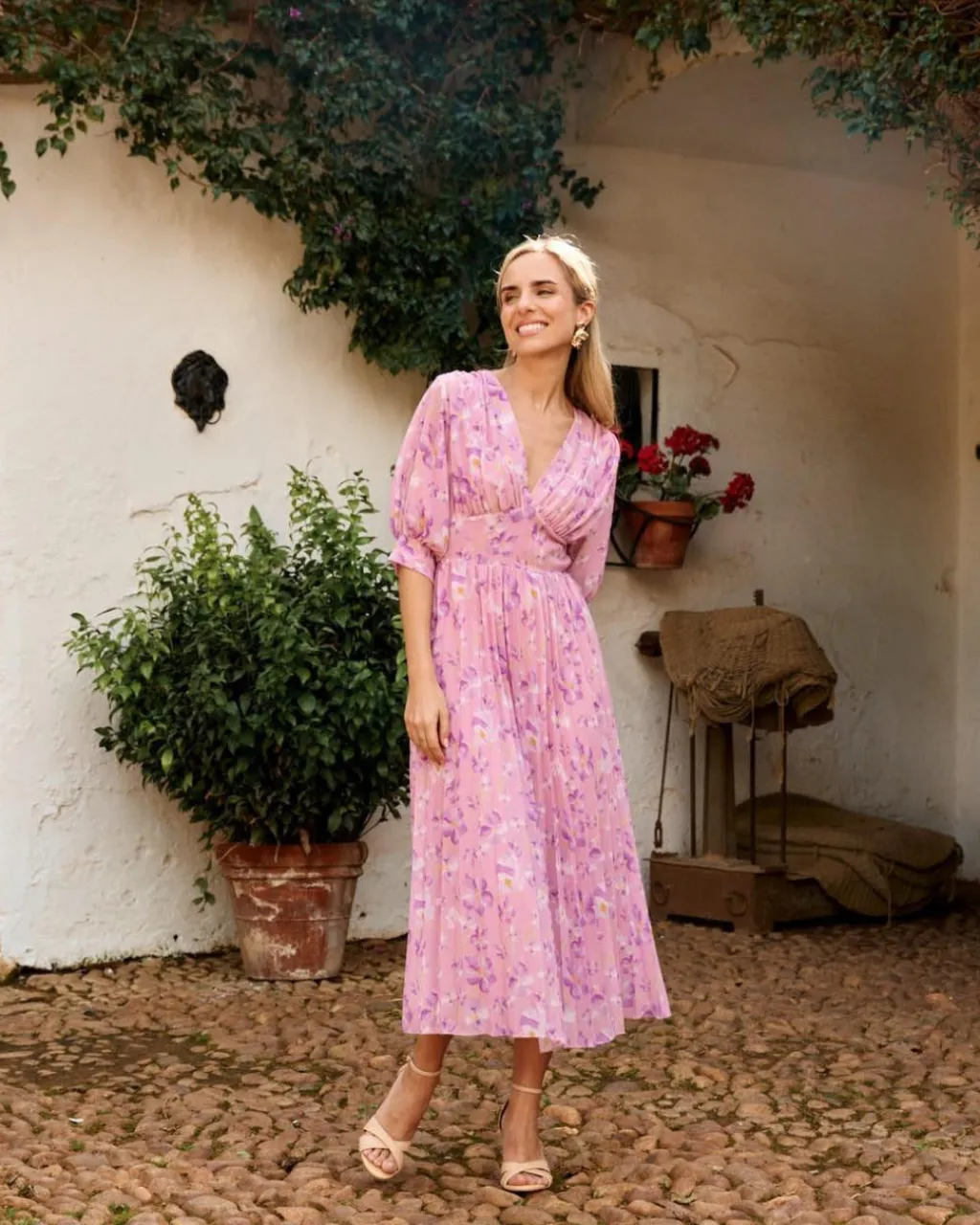 Polin et moi VESTIDOS INVITADA>Vestido Flores Alba Lila