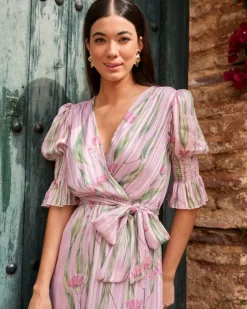 Polin et moi VESTIDOS INVITADA>Vestido Flores Albertia Rosa