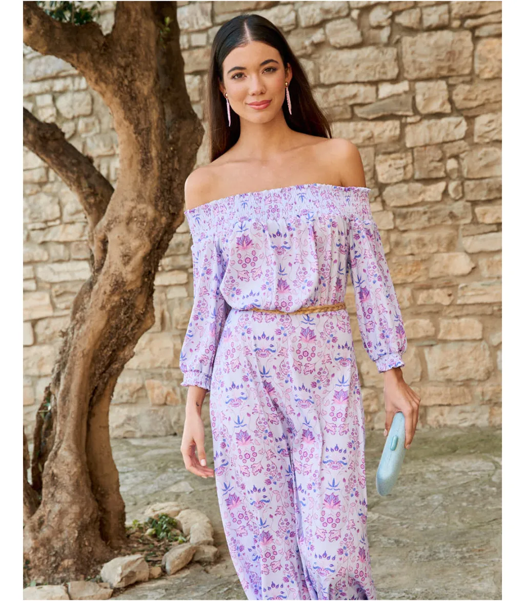 Polin et moi VESTIDOS INVITADA>Vestido Flores Aroa Lila