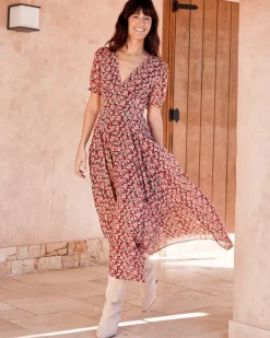 Polin et moi VESTIDOS Y MONOS>Vestido Flores Estela Cereza