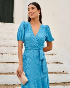 Polin et moi FERIA|VESTIDOS INVITADA>Vestido Flores Indi Celeste