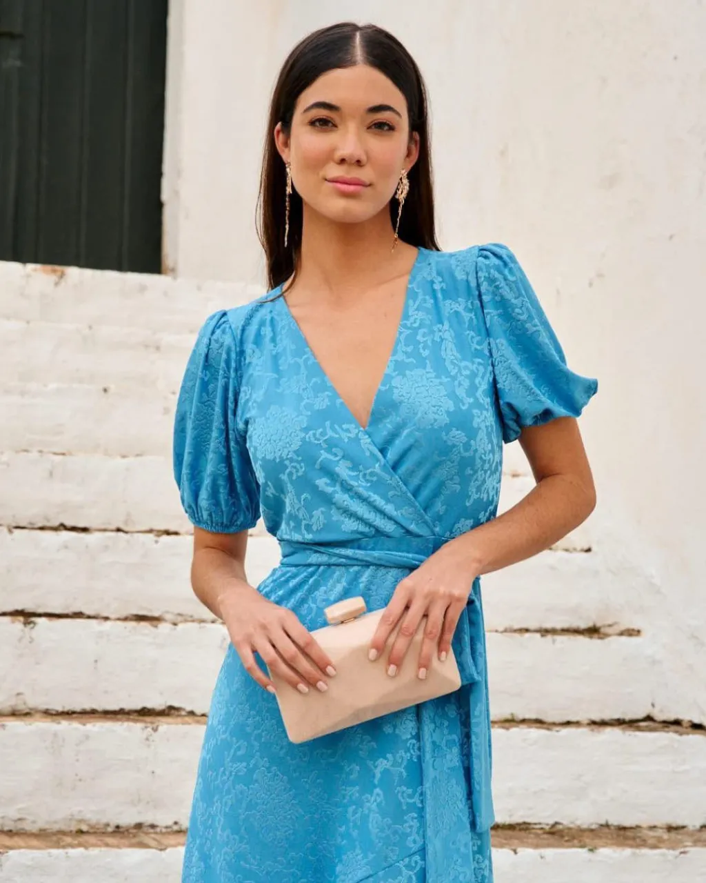 Polin et moi FERIA|VESTIDOS INVITADA>Vestido Flores Indi Celeste