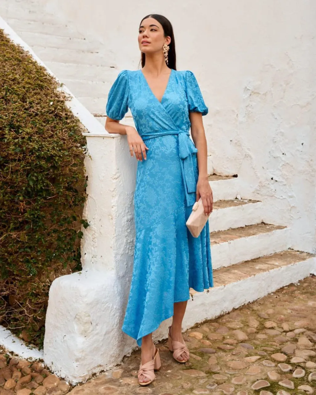 Polin et moi FERIA|VESTIDOS INVITADA>Vestido Flores Indi Celeste