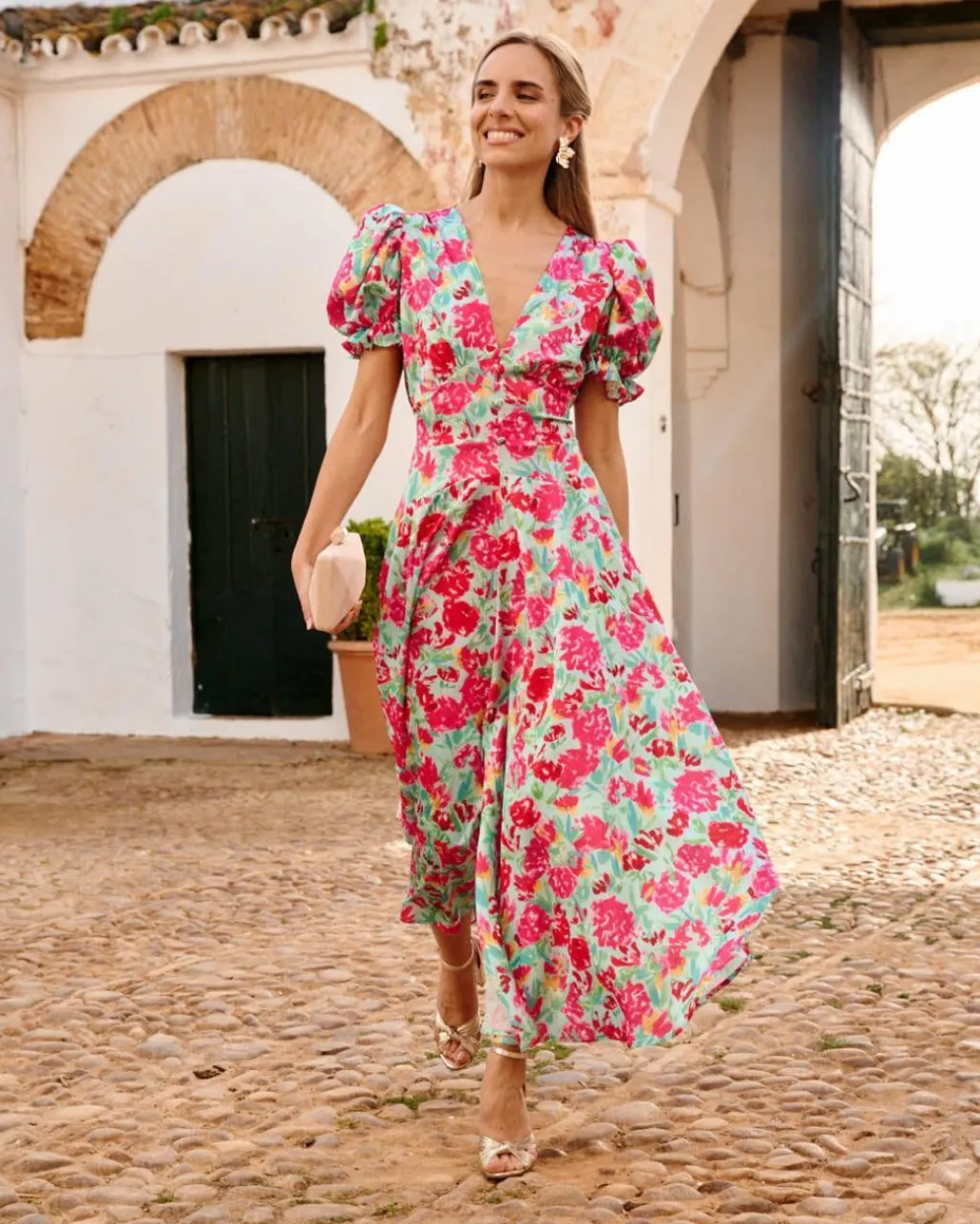 Polin et moi FERIA|VESTIDOS INVITADA>Vestido Flores Mar Celeste