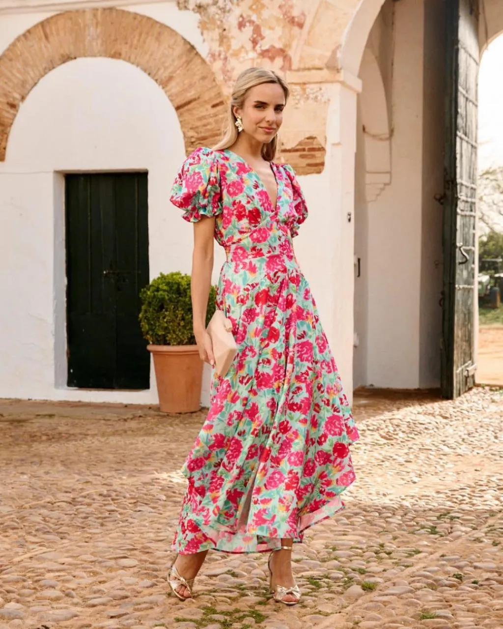 Polin et moi FERIA|VESTIDOS INVITADA>Vestido Flores Mar Celeste