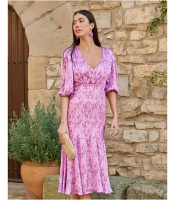 Polin et moi VESTIDOS INVITADA>Vestido Flores Ona buganvilla