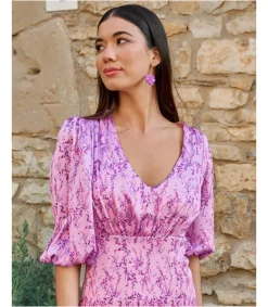 Polin et moi VESTIDOS INVITADA>Vestido Flores Ona buganvilla