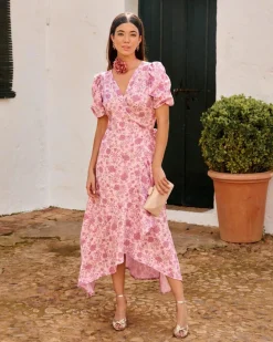 Polin et moi FERIA|VESTIDOS INVITADA>Vestido Flores Rubiera Rosa