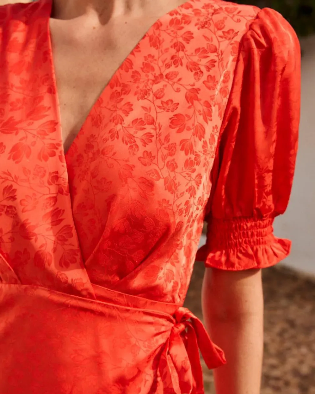 Polin et moi FERIA|VESTIDOS INVITADA>Vestido Flores Runa NARANJA