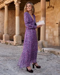 Polin et moi VESTIDOS INVITADA>Vestido Largo Carla Morado