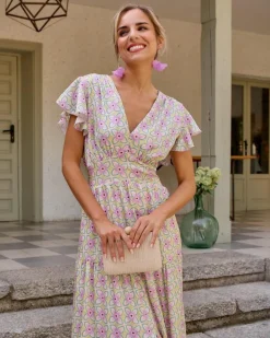 Polin et moi VESTIDOS INVITADA>Vestido Largo Dami AMARILLO