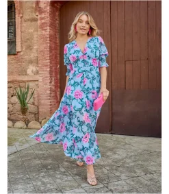 Polin et moi FERIA|VESTIDOS INVITADA>Vestido Largo Eir Celeste