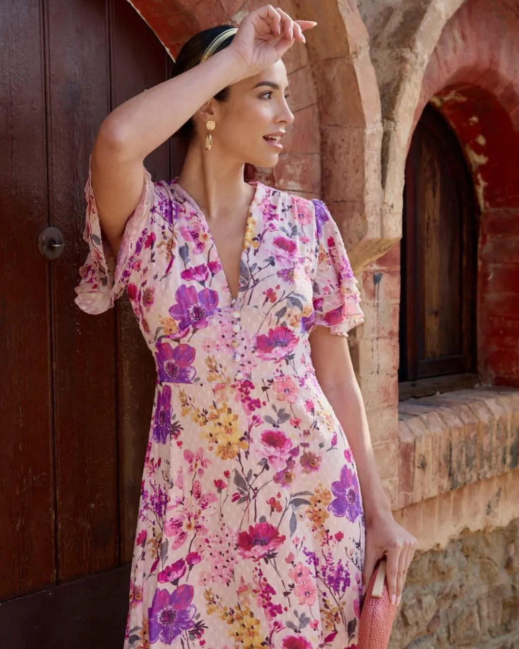 Polin et moi FERIA|VESTIDOS INVITADA>Vestido Largo Elise Rosa