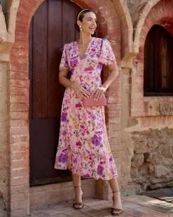 Polin et moi FERIA|VESTIDOS INVITADA>Vestido Largo Elise Rosa