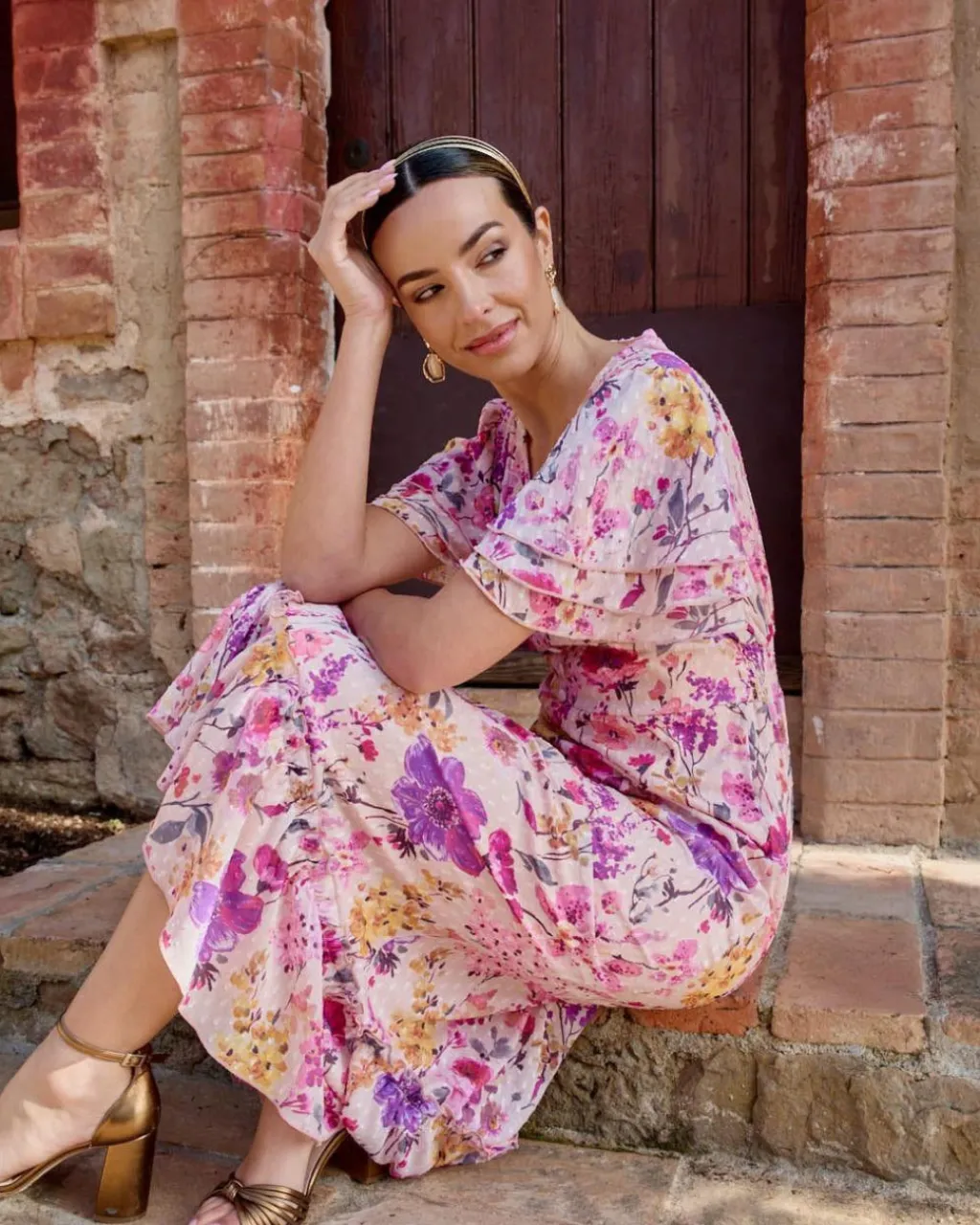 Polin et moi FERIA|VESTIDOS INVITADA>Vestido Largo Elise Rosa