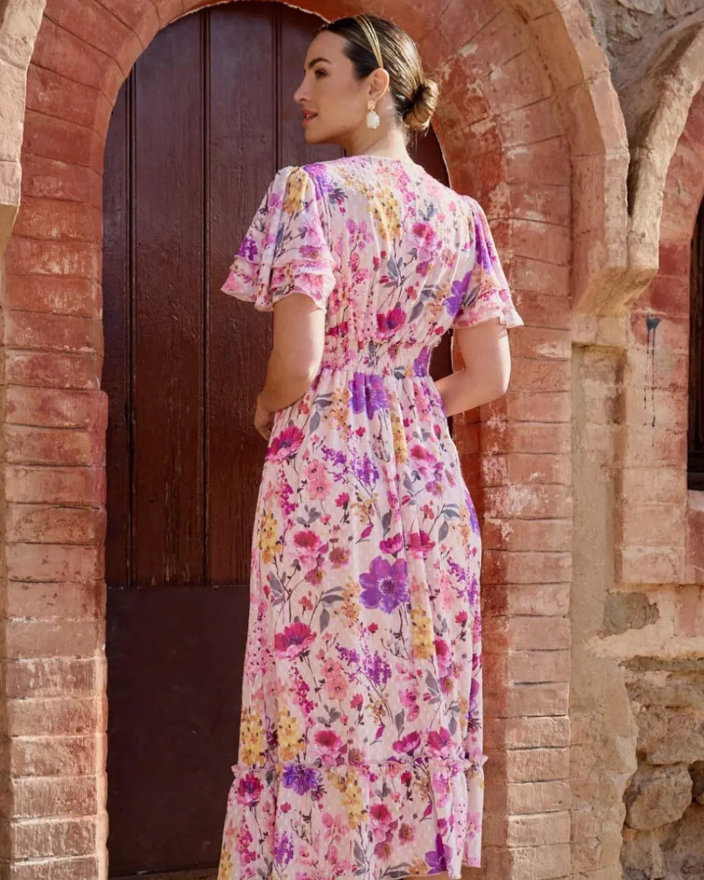 Polin et moi FERIA|VESTIDOS INVITADA>Vestido Largo Elise Rosa