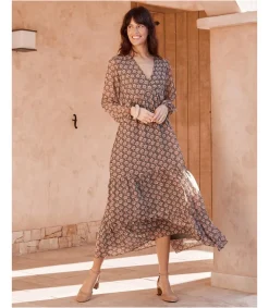 Polin et moi VESTIDOS Y MONOS>Vestido Largo Florali verde esmeralda