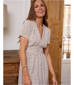 Polin et moi VESTIDOS Y MONOS>Vestido Largo Lunar Crudo