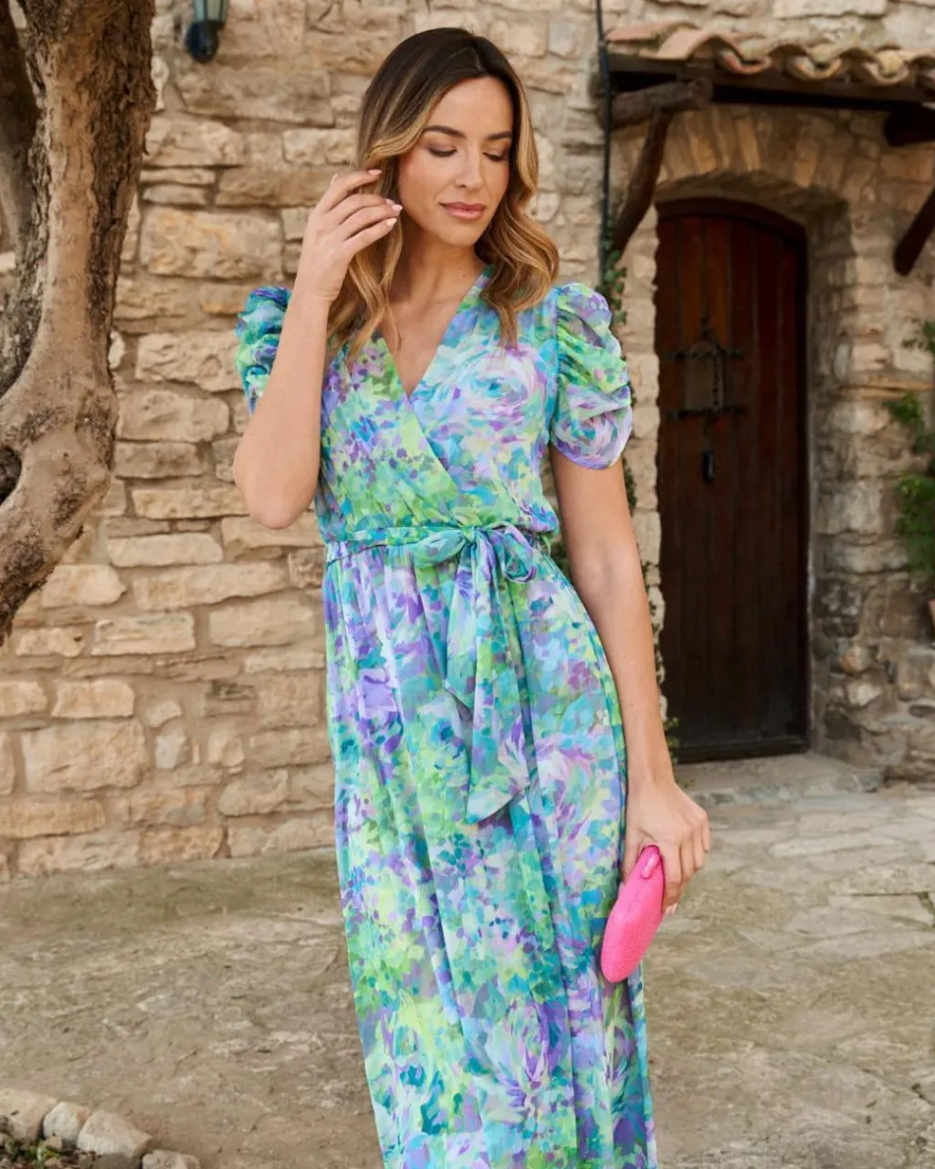 Polin et moi FERIA|VESTIDOS INVITADA>Vestido Largo Nila VERDE BOSQUE