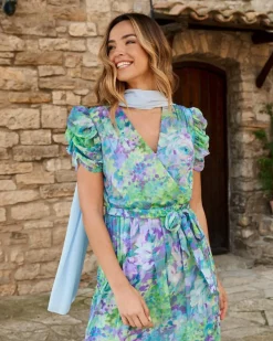 Polin et moi FERIA|VESTIDOS INVITADA>Vestido Largo Nila VERDE BOSQUE