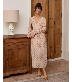 Polin et moi VESTIDOS Y MONOS>Vestido Lunares Adele beige