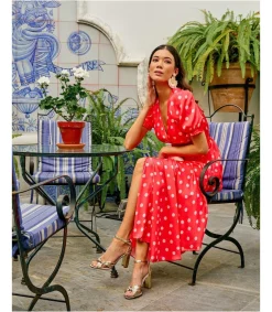 Polin et moi VESTIDOS INVITADA|FERIA>Vestido Lunares Lanai Cereza