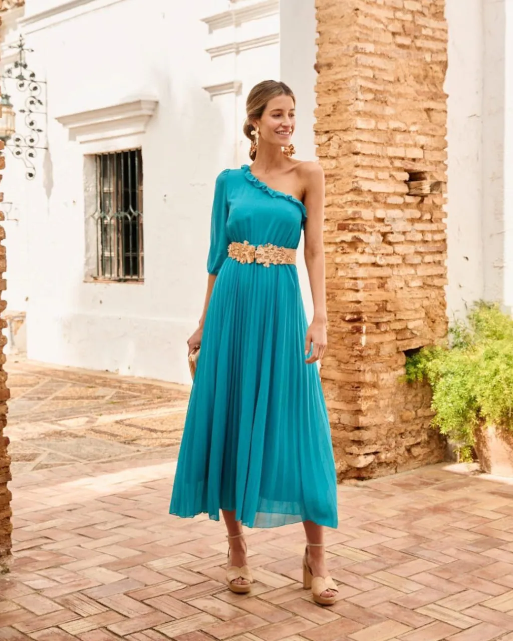 Polin et moi FERIA|VESTIDOS INVITADA>Vestido Manga Zoa Turquesa