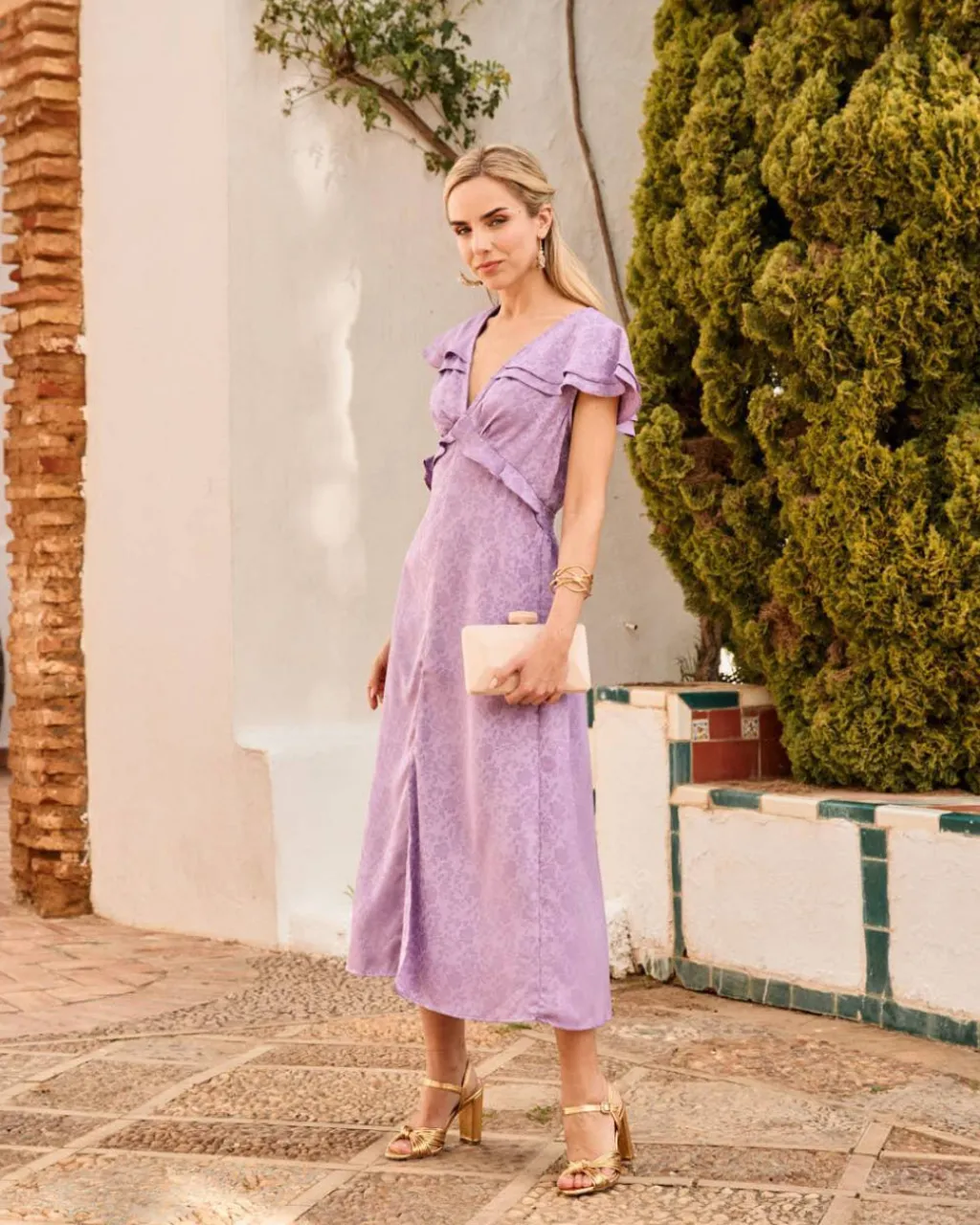 Polin et moi VESTIDOS INVITADA|FERIA>Vestido Midi Cara lavanda