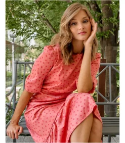 Polin et moi FERIA|VESTIDOS INVITADA>Vestido Midi Manuela coral