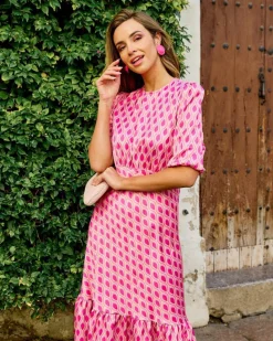 Polin et moi FERIA>Vestido Midi Susan Frambuesa