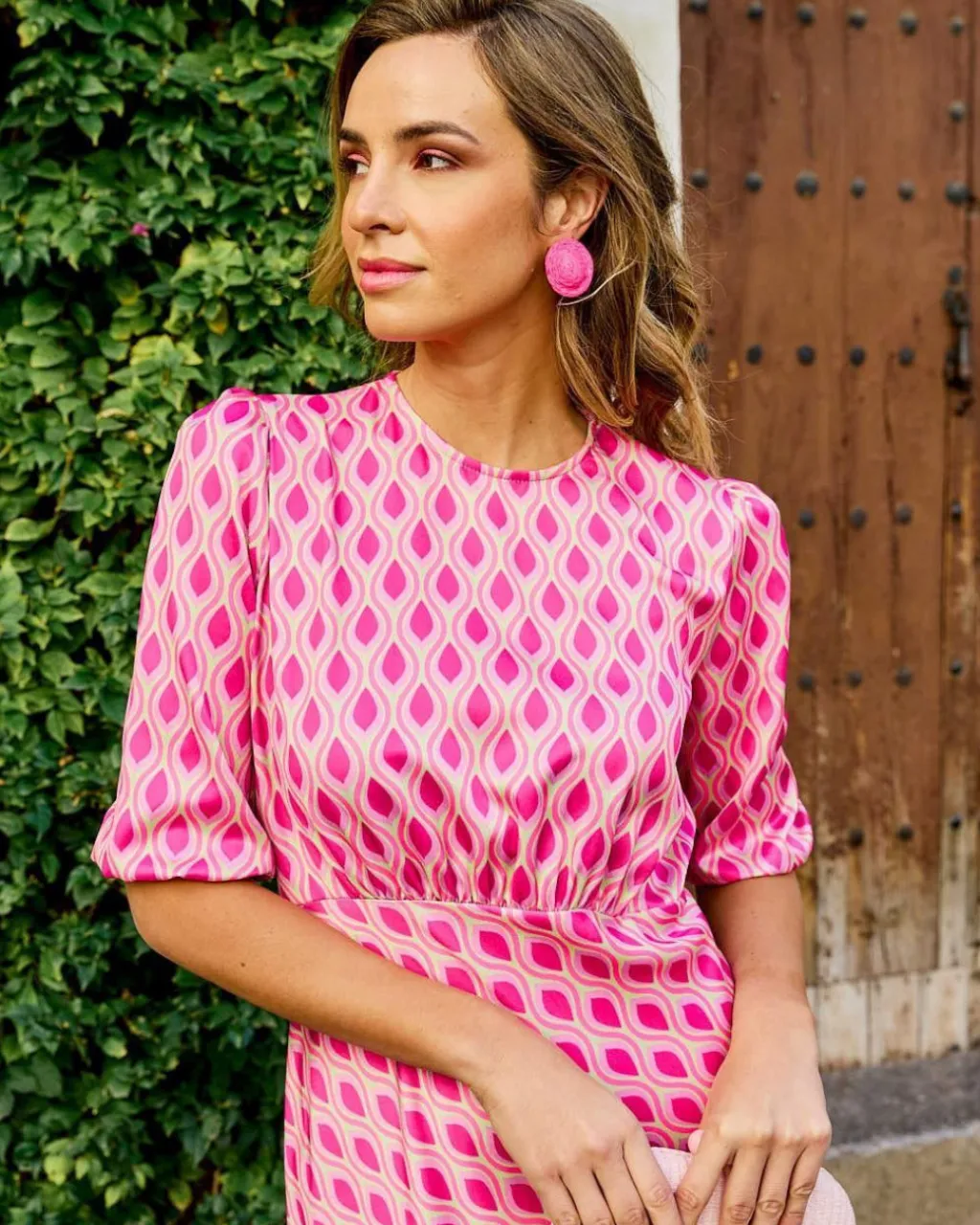 Polin et moi FERIA>Vestido Midi Susan Frambuesa