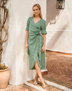 Polin et moi FERIA|VESTIDOS INVITADA>Vestido Midi Yara Eucalipto