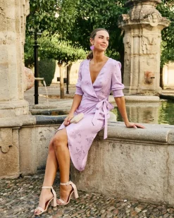 Polin et moi FERIA>Vestido Nudo Adrianna Lila