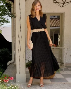 Polin et moi FERIA>Vestido Plumeti Vania negro